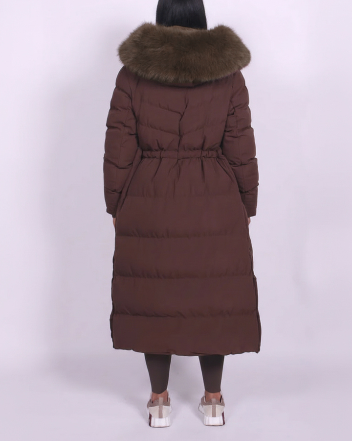 Aurora | Luxe Fur-Collar Long Puffer Coat