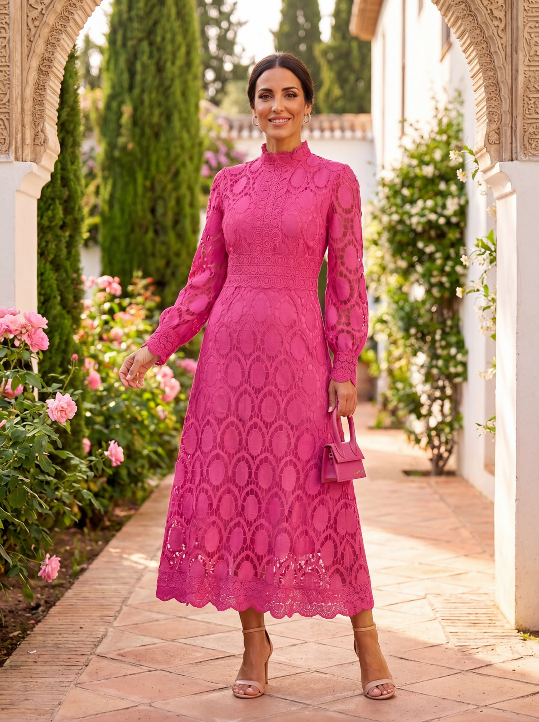 Elowen™ | Elegant Long Sleeve Lace Dress