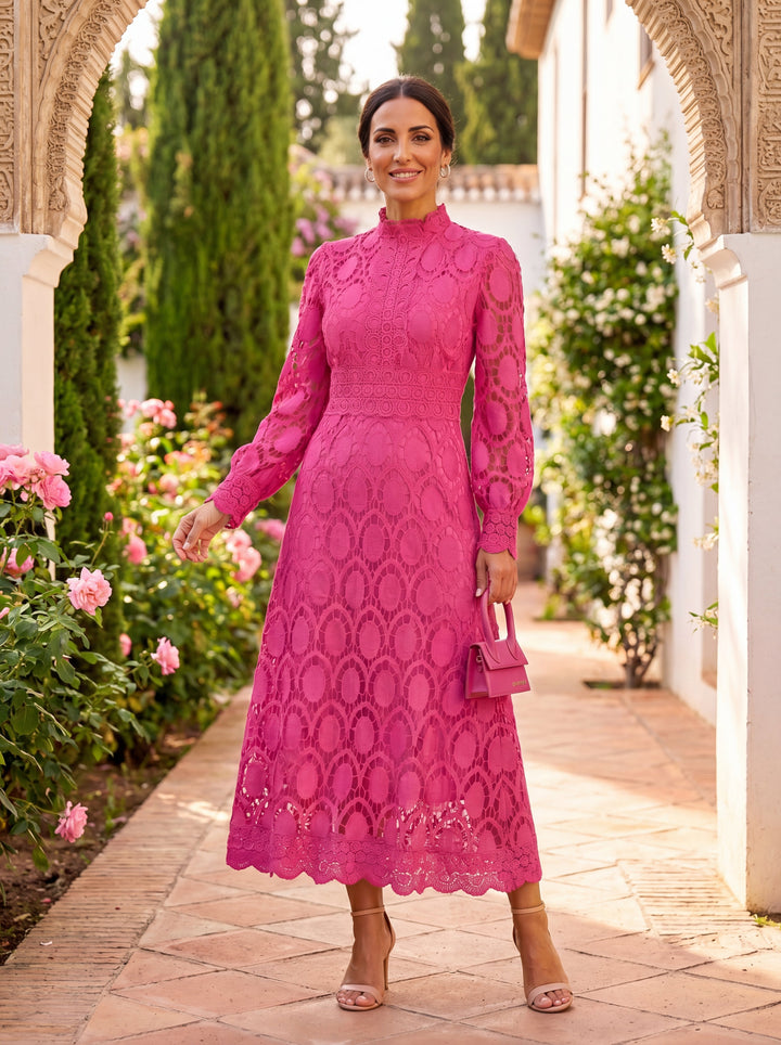 Elowen™ | Elegant Long Sleeve Lace Dress