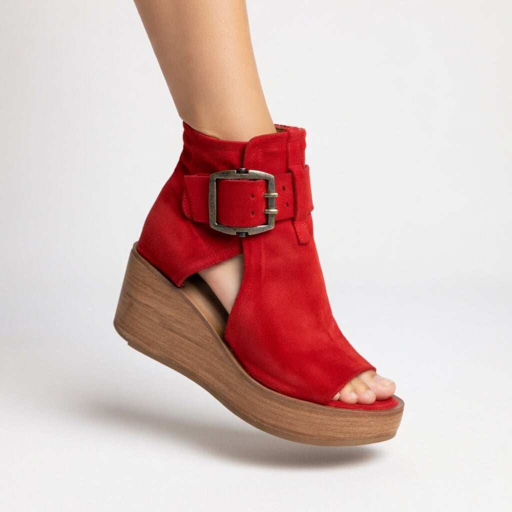 Victoria™ | Open Wedge Booties in Modern Style