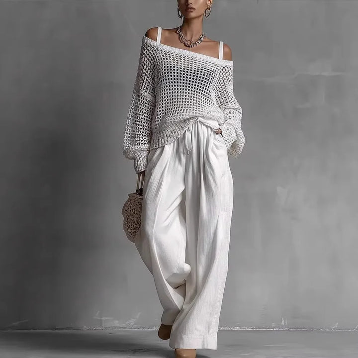 Celia™ | Off-Shoulder Knit Two-Piece Set