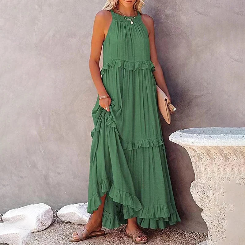 Ava - Ruffled Maxi Dress
