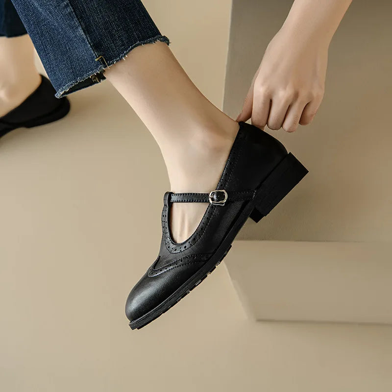 Hazel | Chic T-Strap Mary Jane Shoes