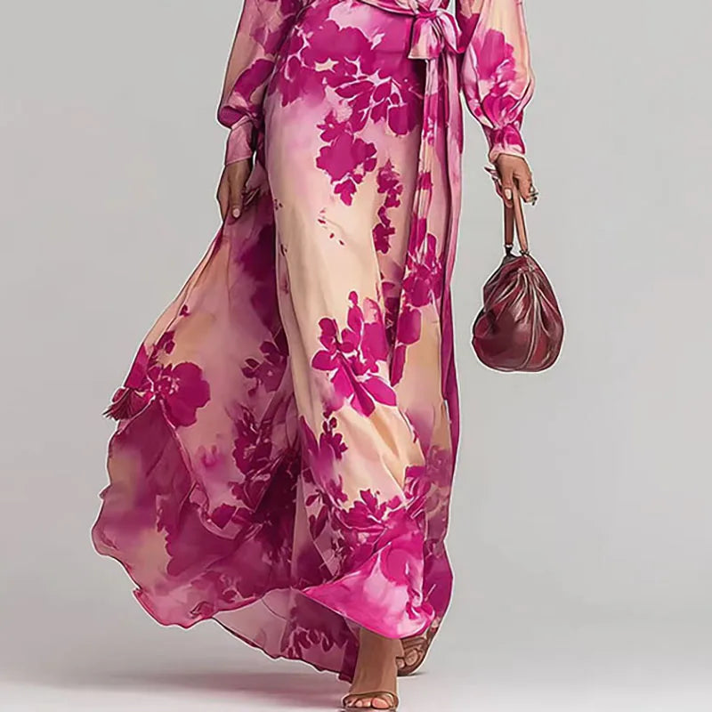 Rosalie™ | Elegant Floral Wrap Maxi Dress