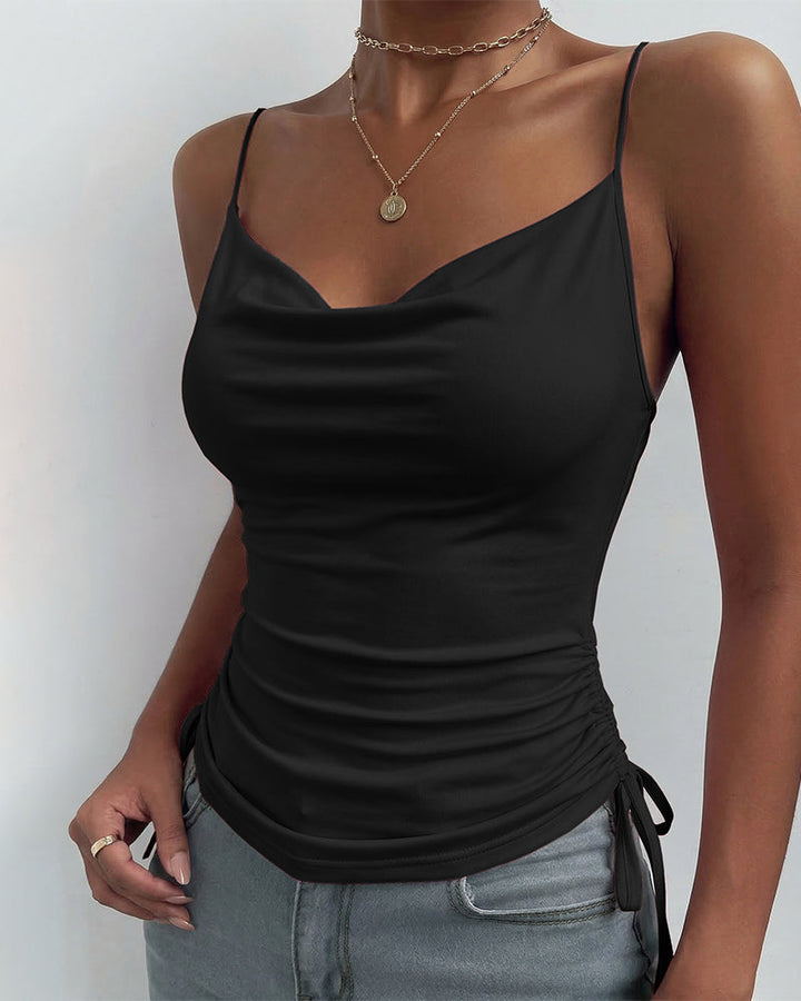 Isla™ | Ruched Satin Cami Top