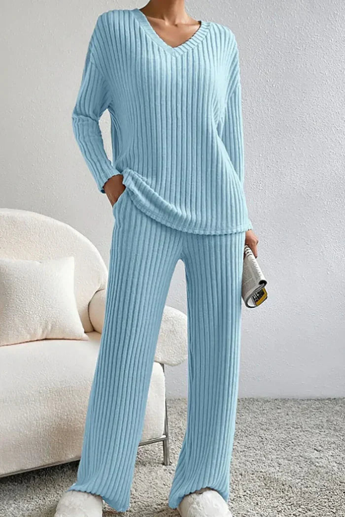 The Arabella Ribbed Loungewear Set by Lornbridge™