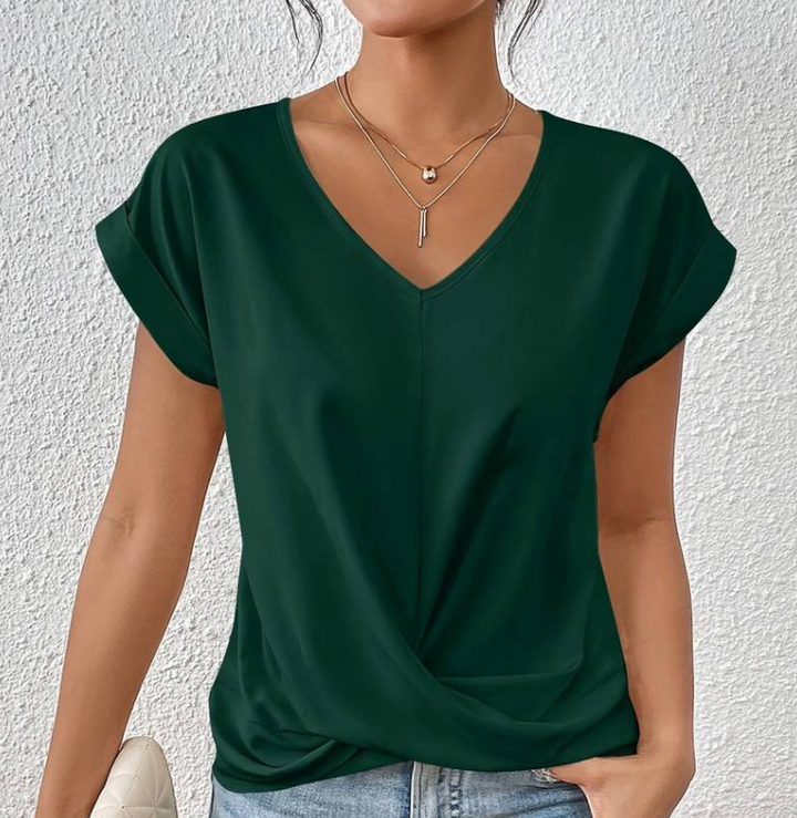 Sophie™ | ELEGANT V-NECK SHIRT WITH TUMMY COVERAGE
