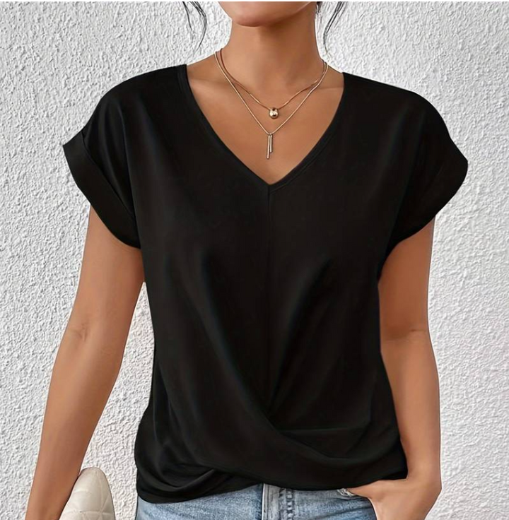 Sophie™ | ELEGANT V-NECK SHIRT WITH TUMMY COVERAGE
