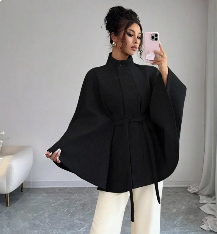 Margot™ | Elegant Belted Cape Jacket