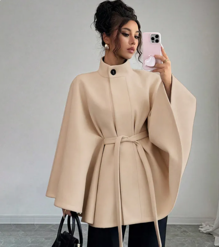 Margot™ | Elegant Belted Cape Jacket