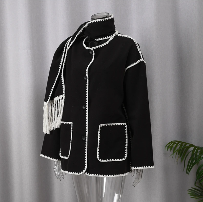 Lornbridge™ - Coat with Elegant Fabric Scarf