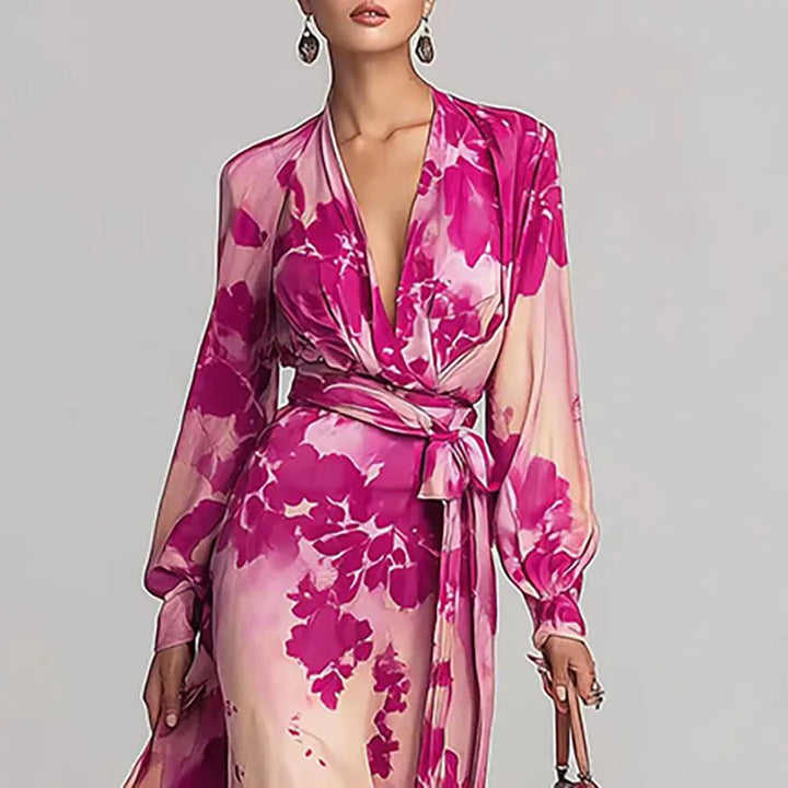 Rosalie™ | Elegant Floral Wrap Maxi Dress