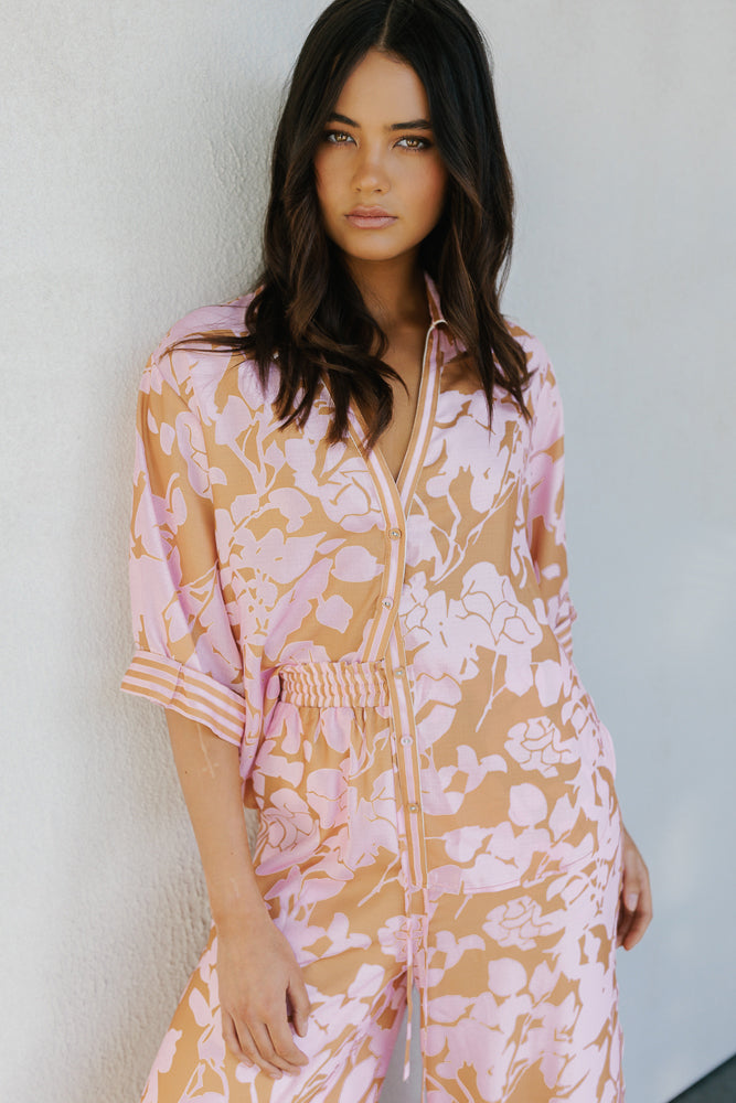 Tripoli Set Tan Floral