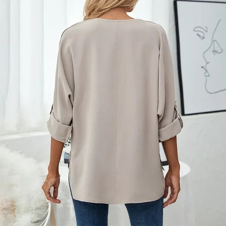 Alina – Elegant V-Neck Blouse