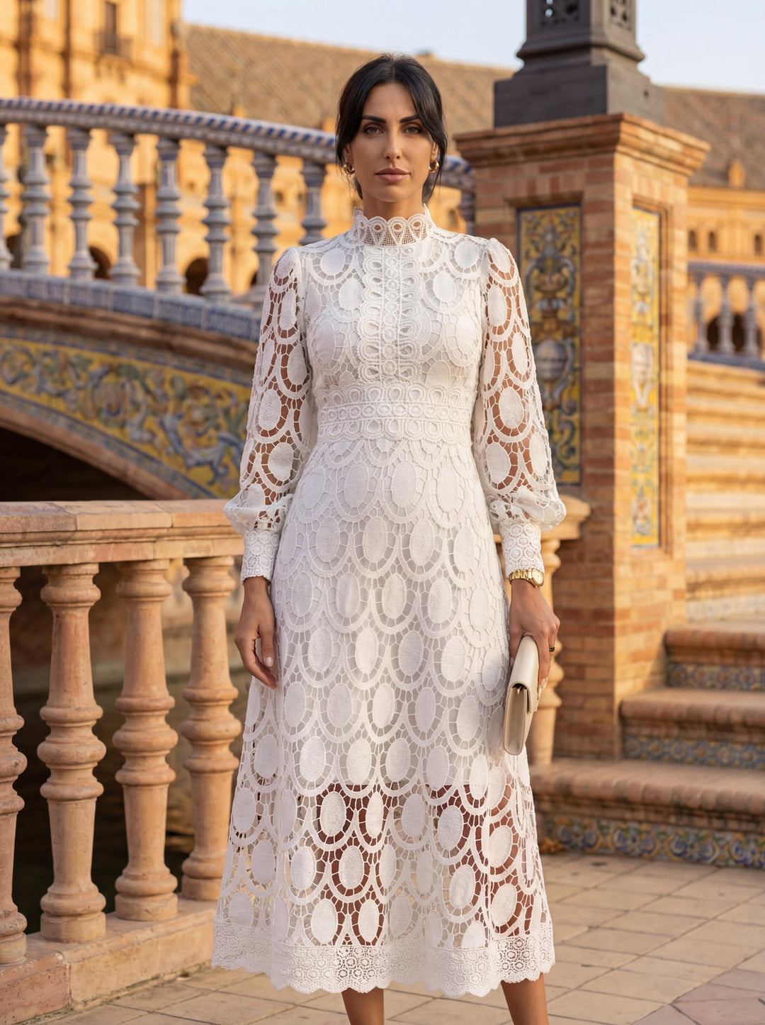 Elowen™ | Elegant Long Sleeve Lace Dress