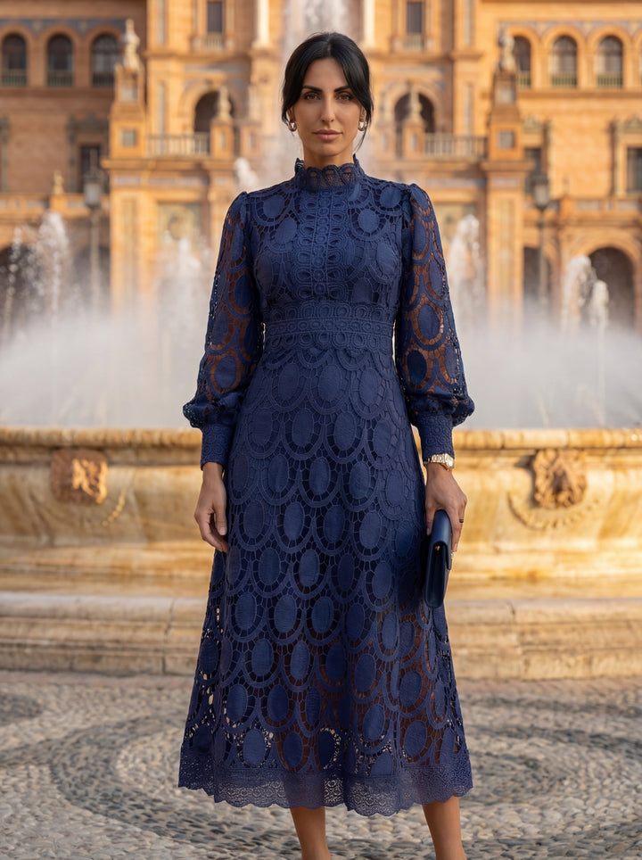 Elowen™ | Elegant Long Sleeve Lace Dress