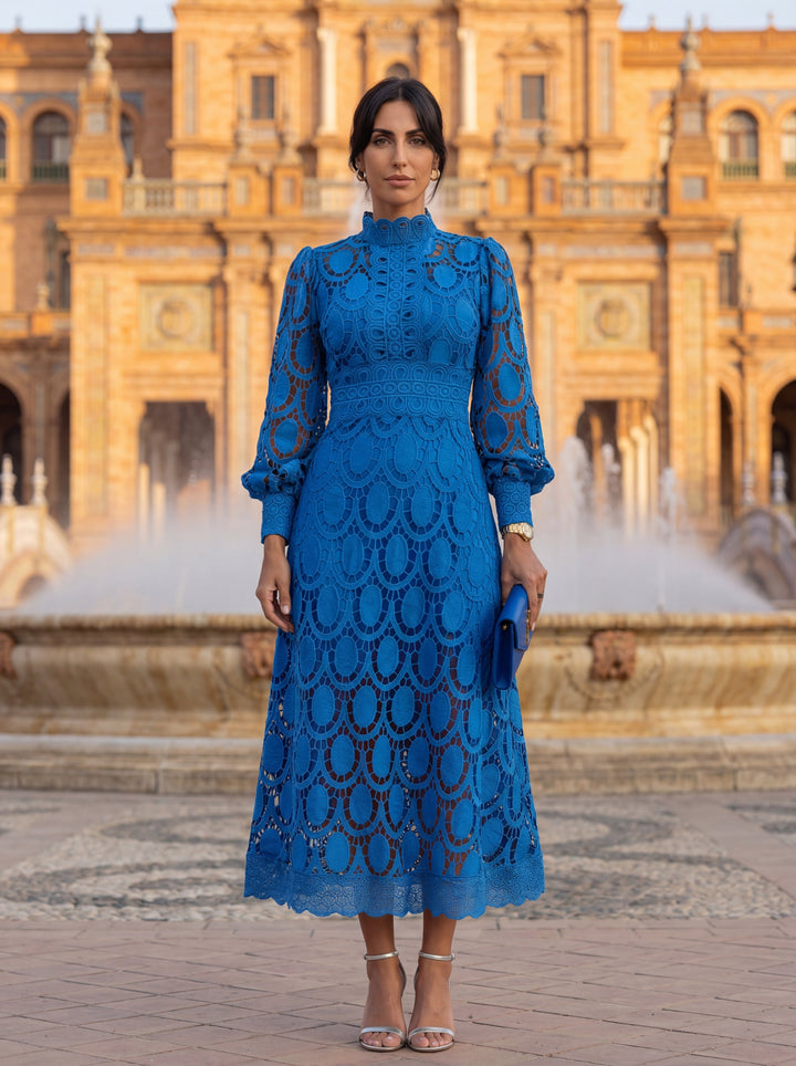 Elowen™ | Elegant Long Sleeve Lace Dress