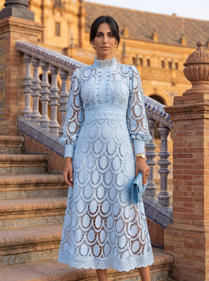 Elowen™ | Elegant Long Sleeve Lace Dress