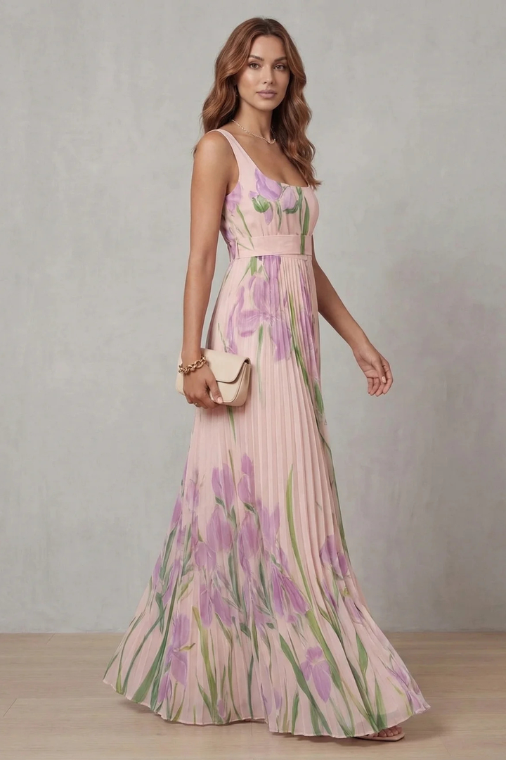 Vivienna | Pleated maxi dress