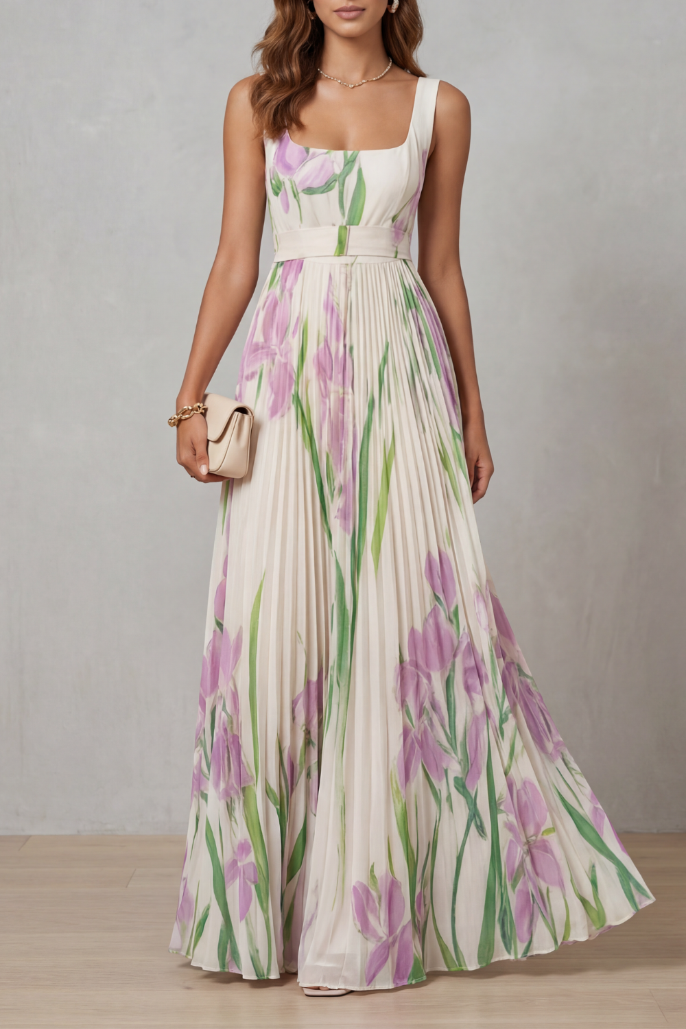 Vivienna | Pleated maxi dress