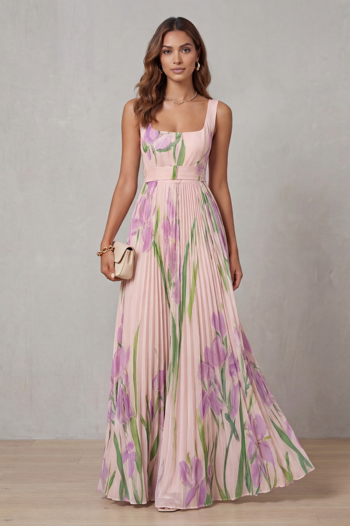 Vivienna | Pleated maxi dress