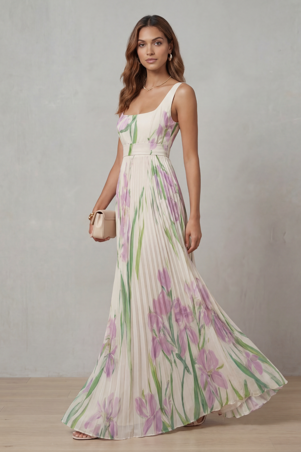 Vivienna | Pleated maxi dress