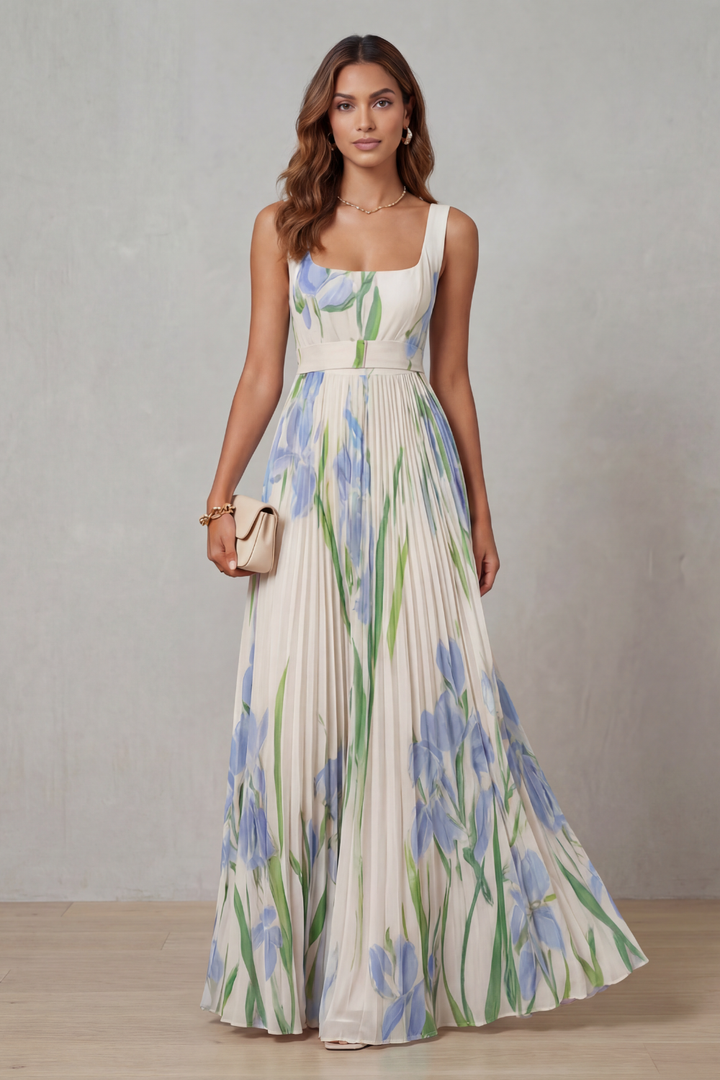 Vivienna | Pleated maxi dress