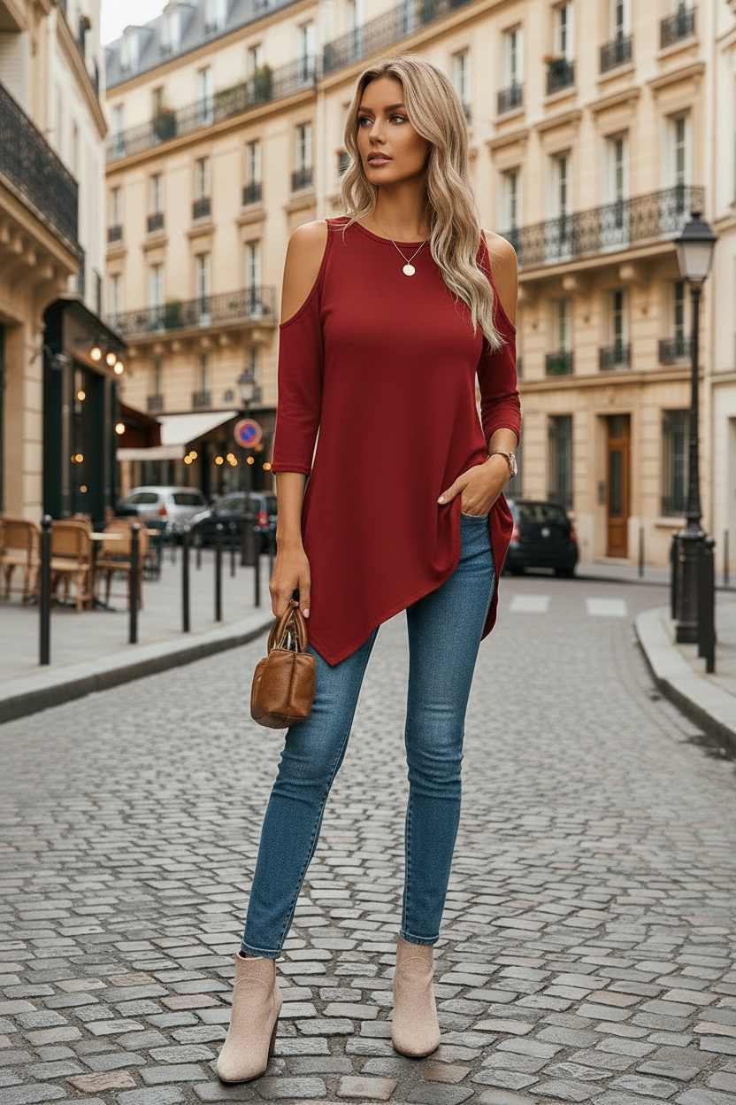 Merylyn™ Elegant Cold Shoulder Top