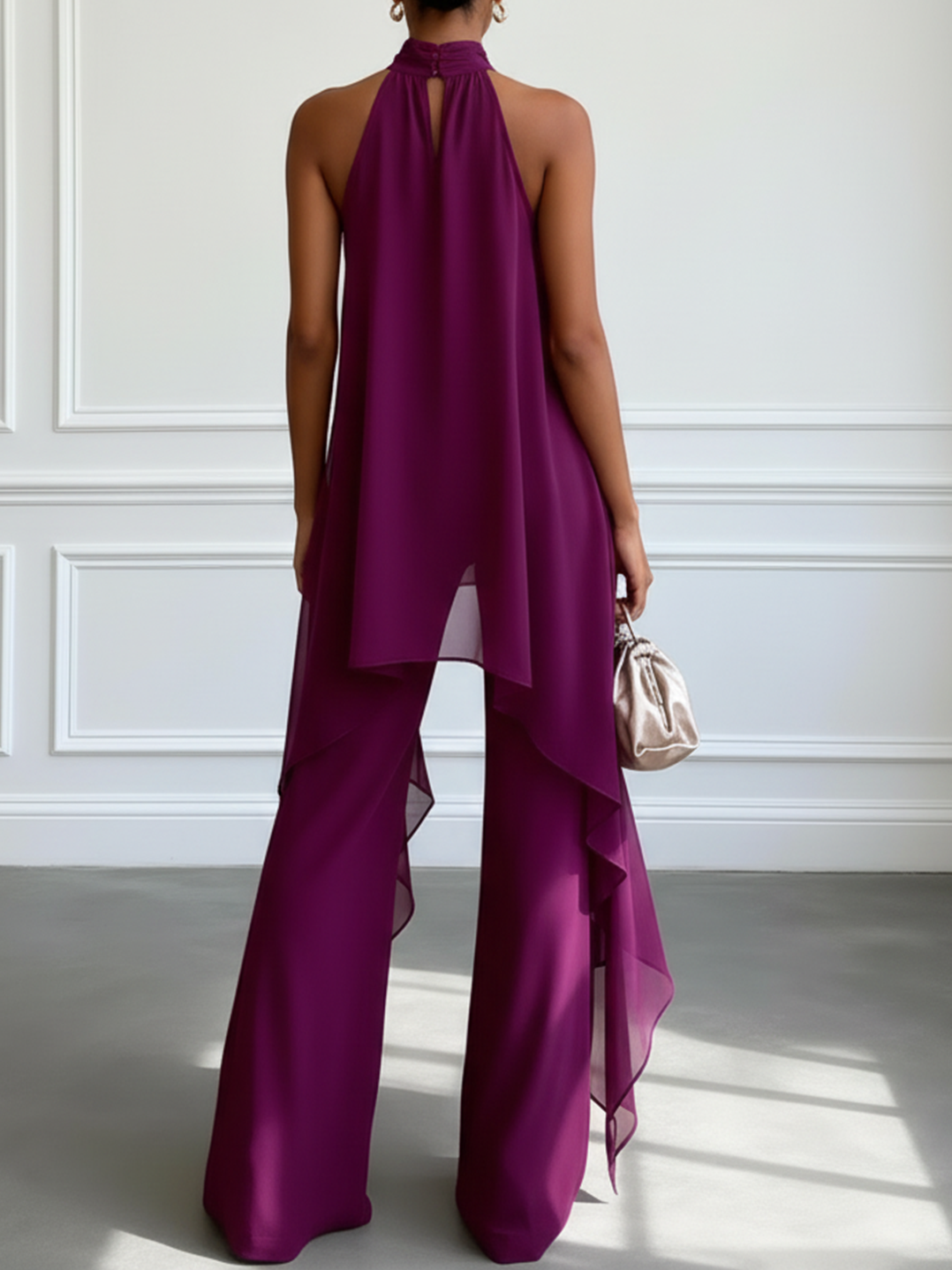 Viola™ | Halter Two-Piece Suit in Bold Elegance