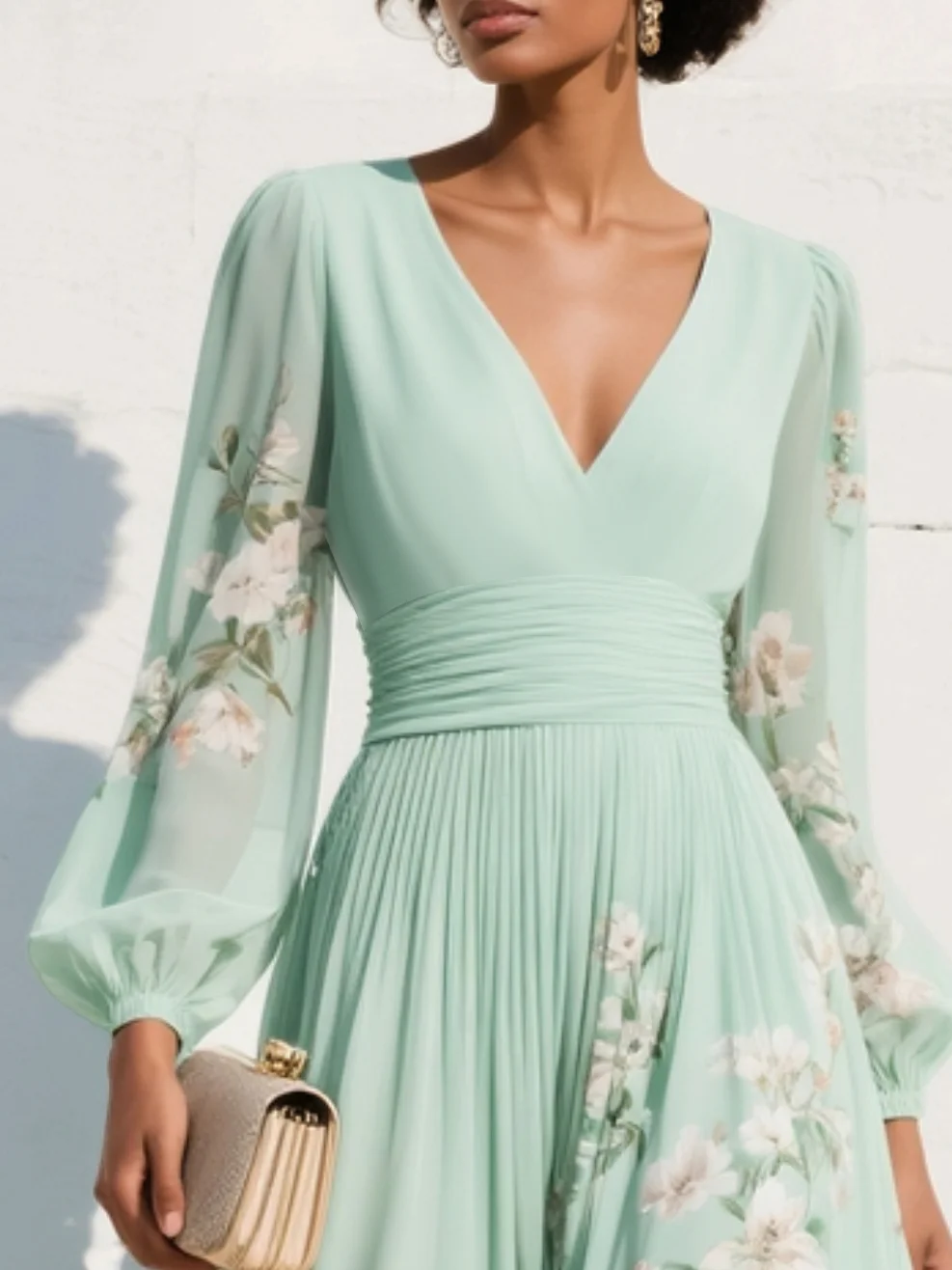 Rosemary™ | Floral Elegance Midi Dress