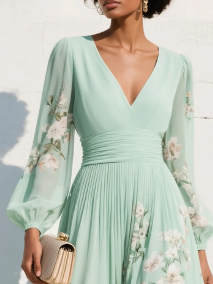 Rosemary™ | Floral Elegance Midi Dress