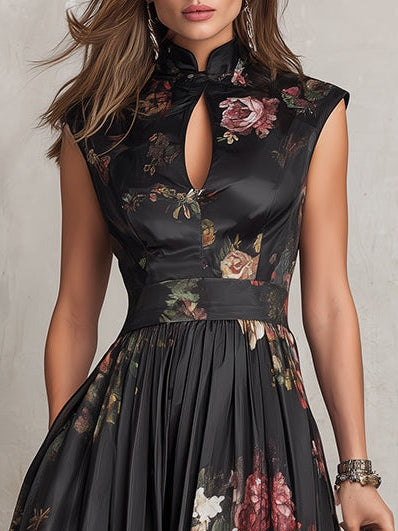 Violetta | Floral Pleated Occasion Midi Dress