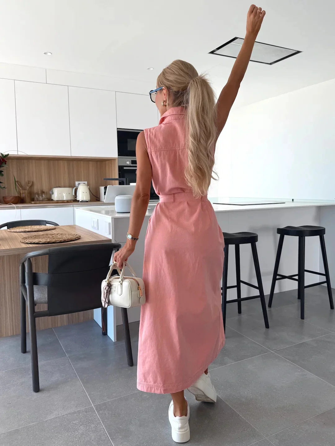 Imogen™ | Elegant Denim Shirt Dress