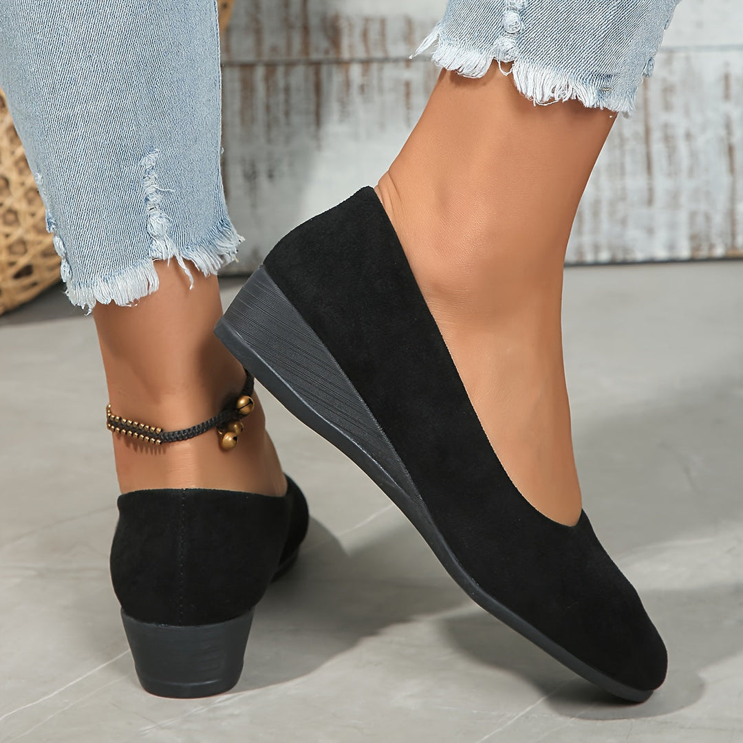 Éliane | Stylish Wedge-Heeled Ballet Flats for Ultimate Comfort
