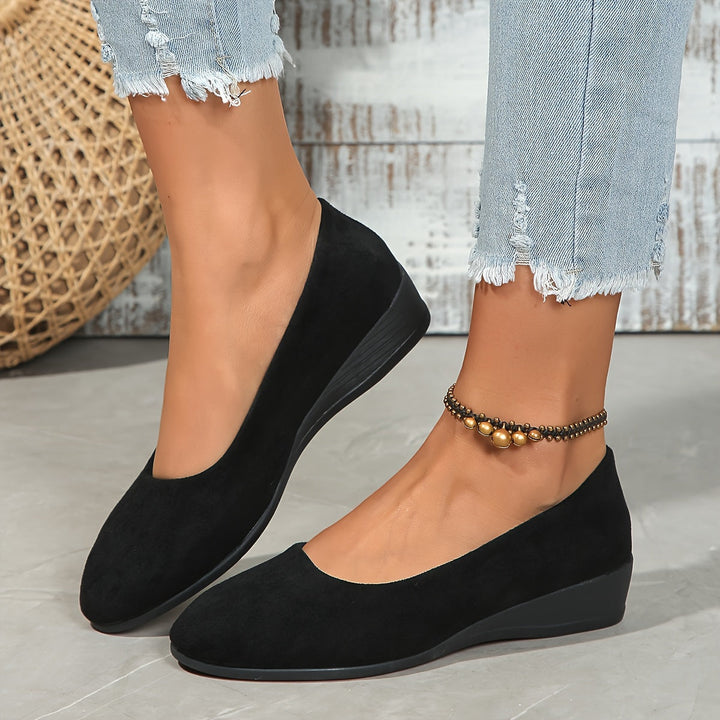 Éliane | Stylish Wedge-Heeled Ballet Flats for Ultimate Comfort