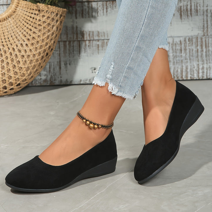 Éliane | Stylish Wedge-Heeled Ballet Flats for Ultimate Comfort