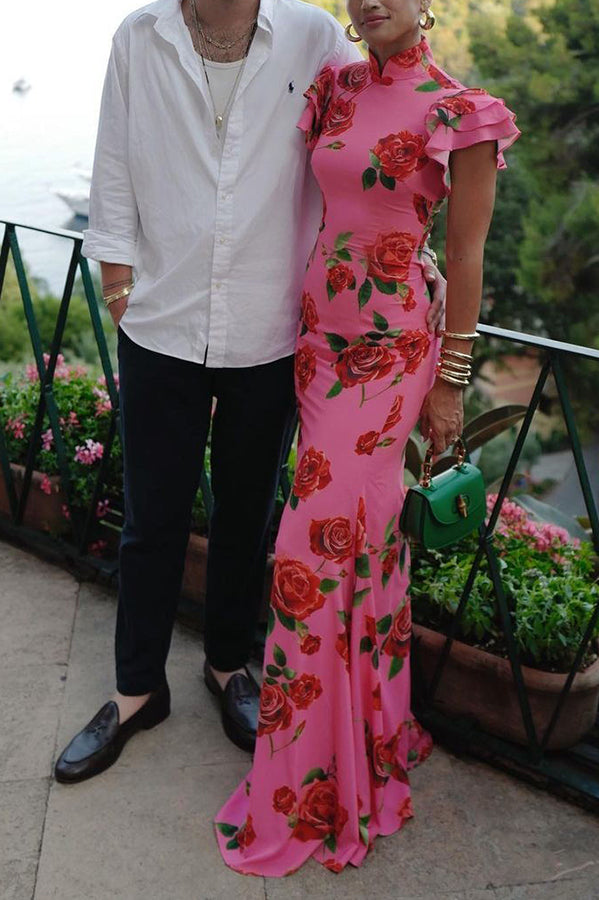 Ruby™ Rose Floral Print Tiered Flare Sleeve