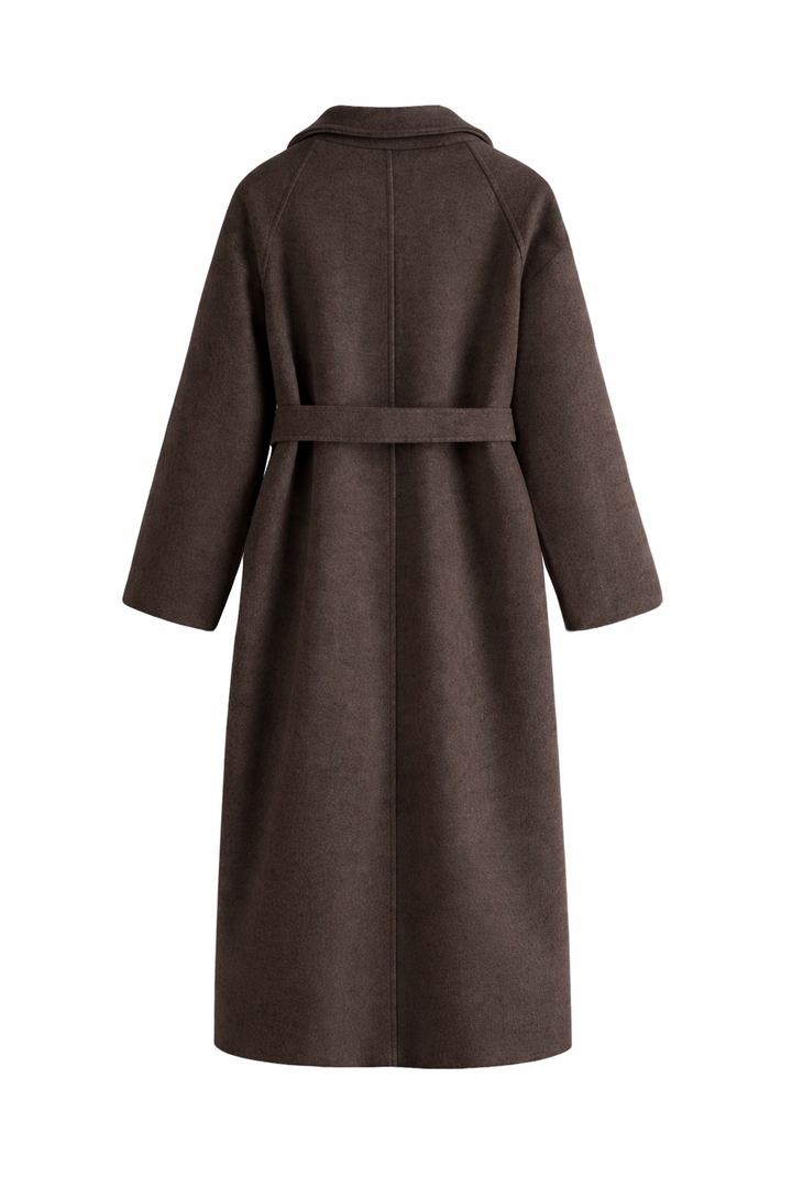 Evie™ – Elegant Belted Long Coat