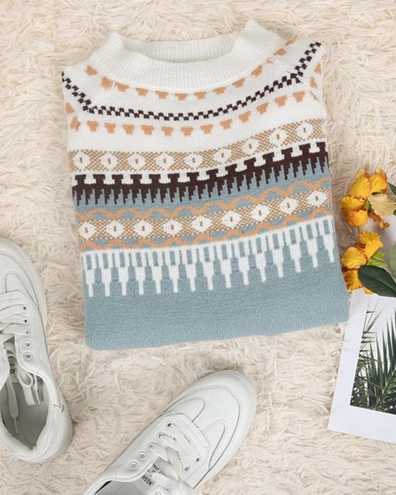 AVERY - Fair Isle Knit Sweater