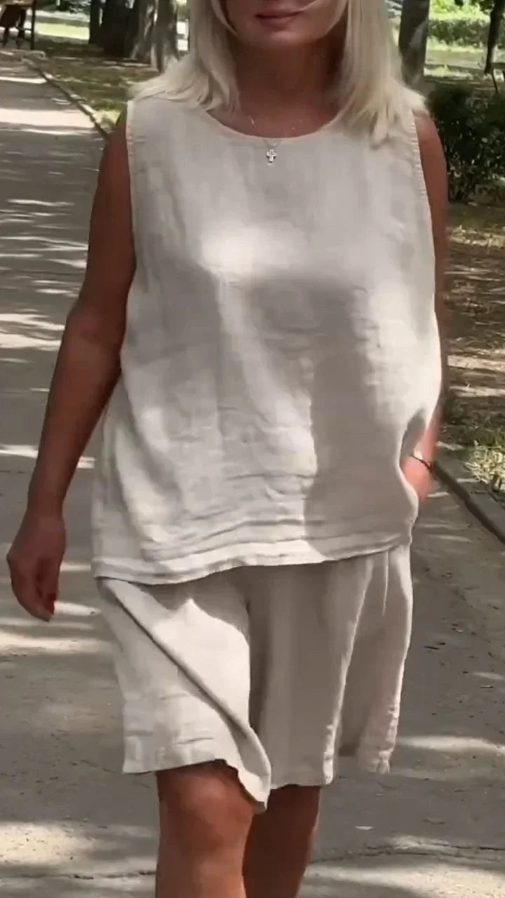 Lornbridge™ - Breathable Sleeveless Blouse and Loose Shorts