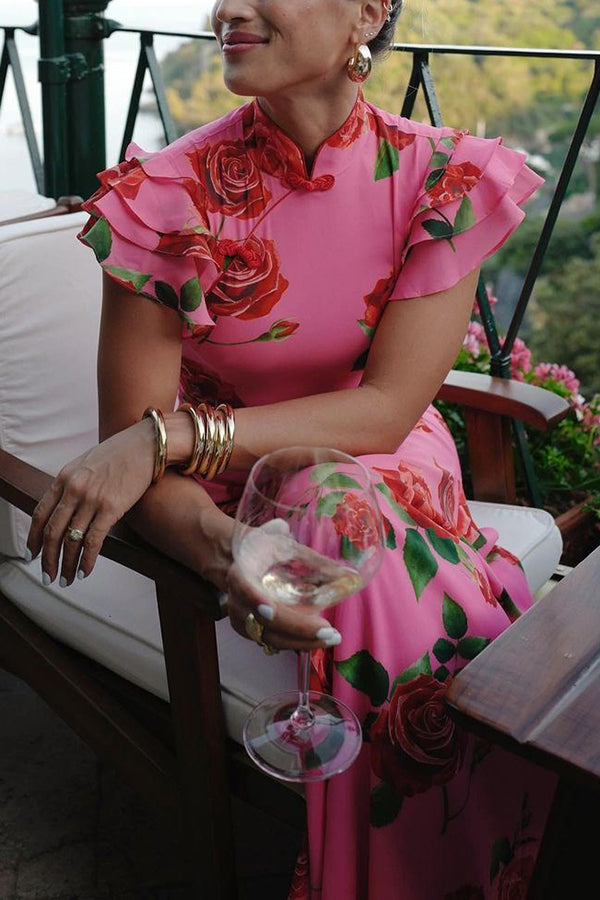 Ruby™ Rose Floral Print Tiered Flare Sleeve