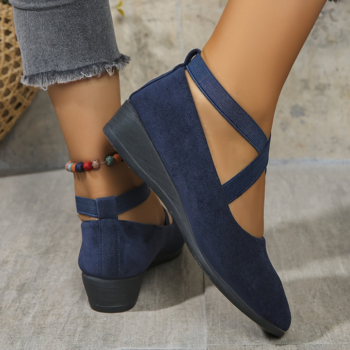 Élise – Elegant Cross-Strap Ballerina Flats for Ultimate Comfort