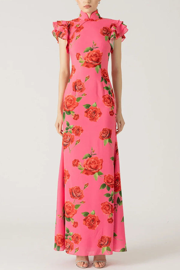 Ruby™ Rose Floral Print Tiered Flare Sleeve