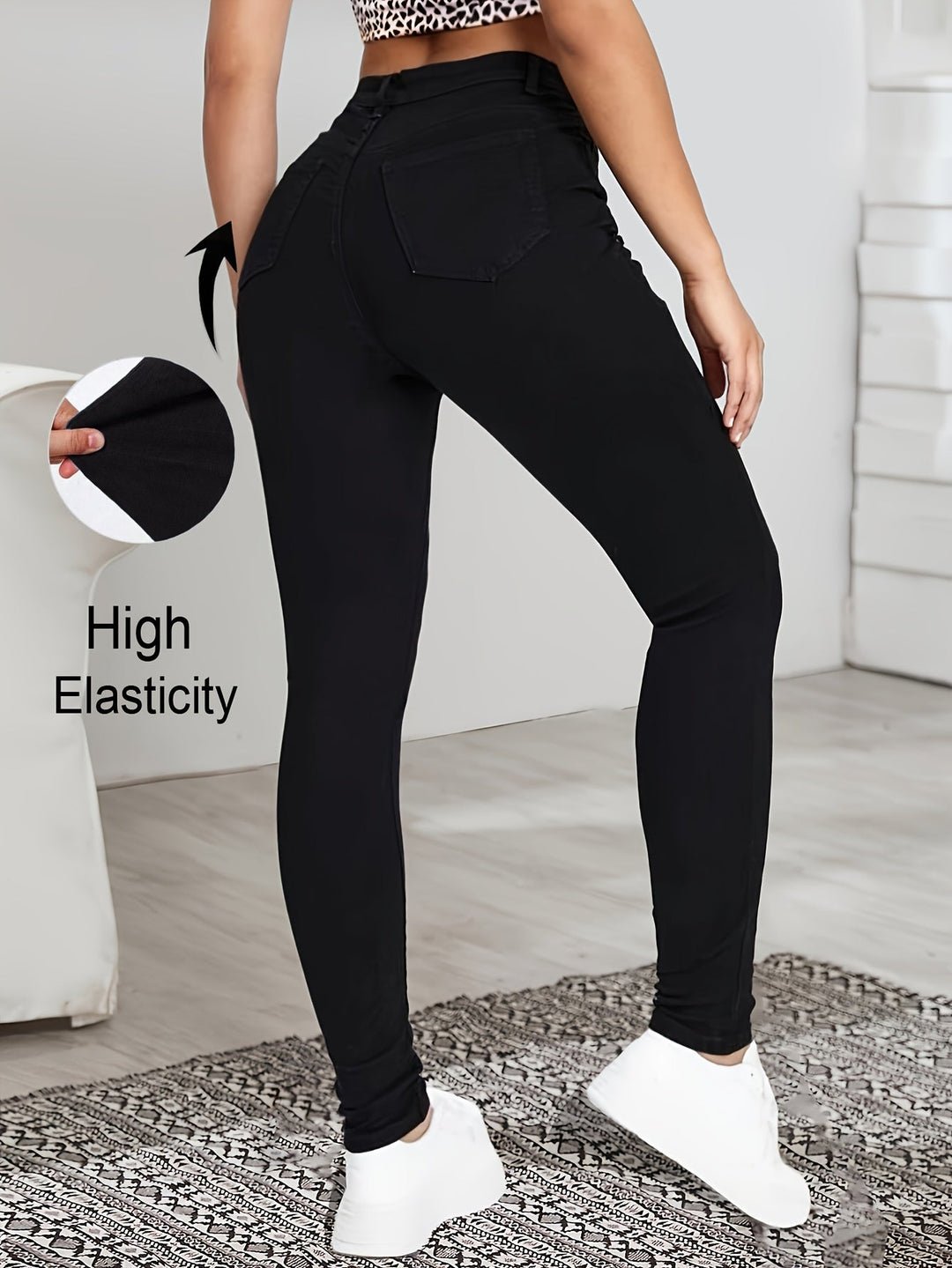 LISETTE - Sleek High-Waist Skinny Jeans