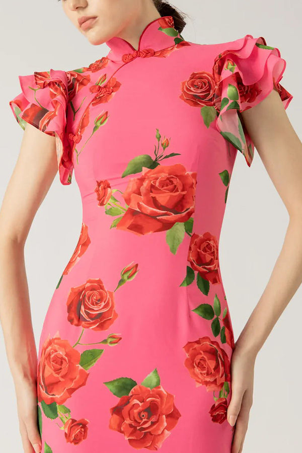 Ruby™ Rose Floral Print Tiered Flare Sleeve