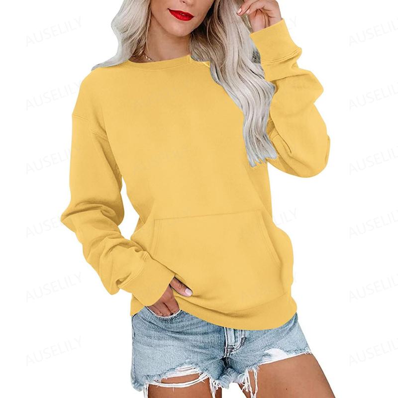 ERMA - Women's Lightweight Crewneck Hoodless Sweatshirt