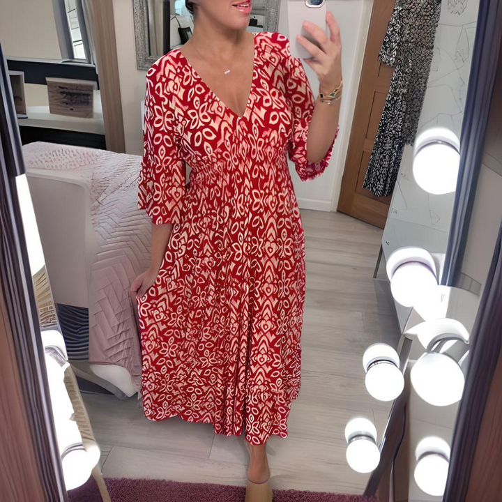 Jill | Boho Printed Dress