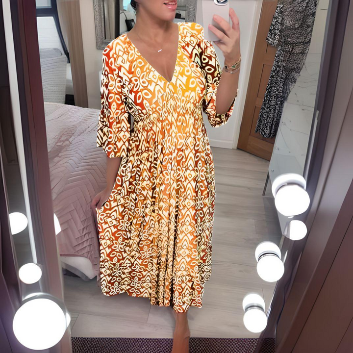 Jill | Boho Printed Dress