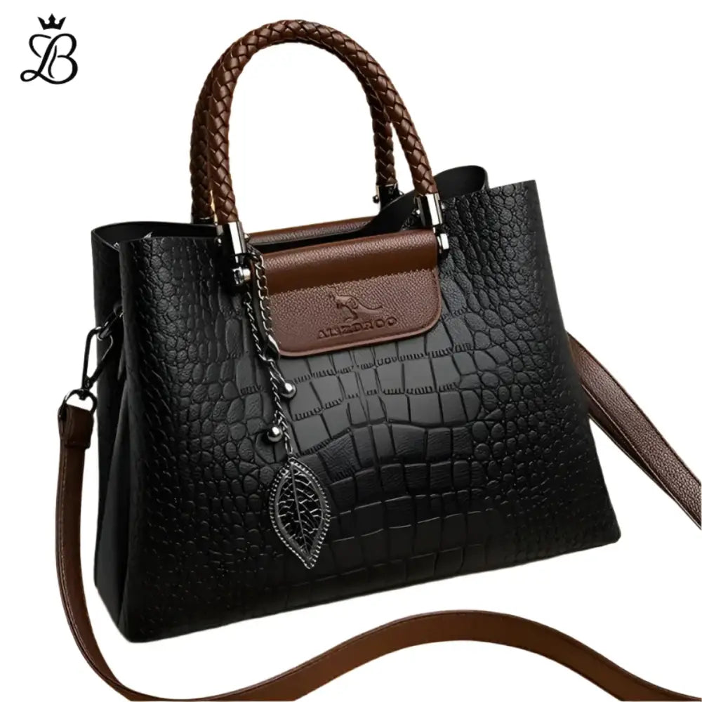 Elena – Structured Croc-Pattern Handbag | Stylish Utility with Everyday Charm