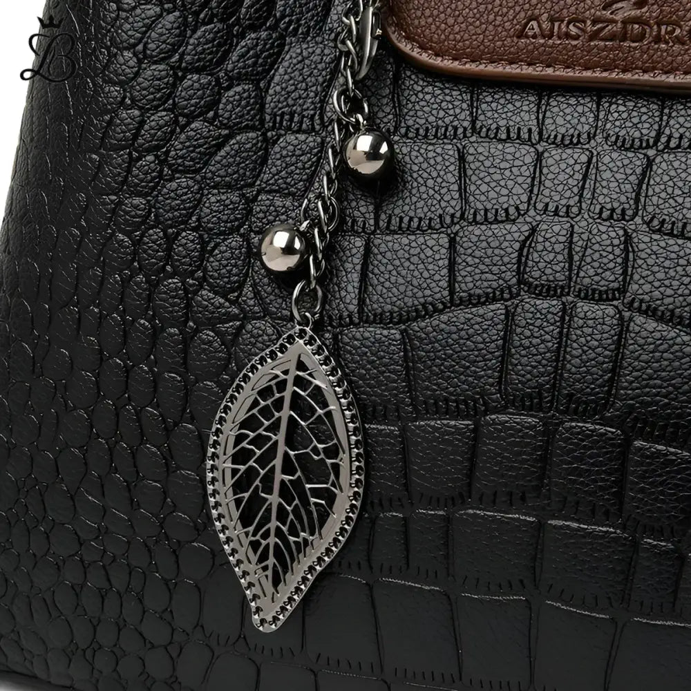 Elena – Structured Croc-Pattern Handbag | Stylish Utility with Everyday Charm